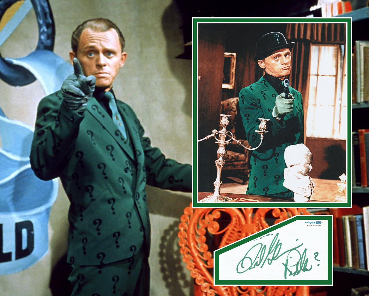 FRANK GORSHIN SIGNED BATMAN PHOTO MOUNT ALSO ACOA