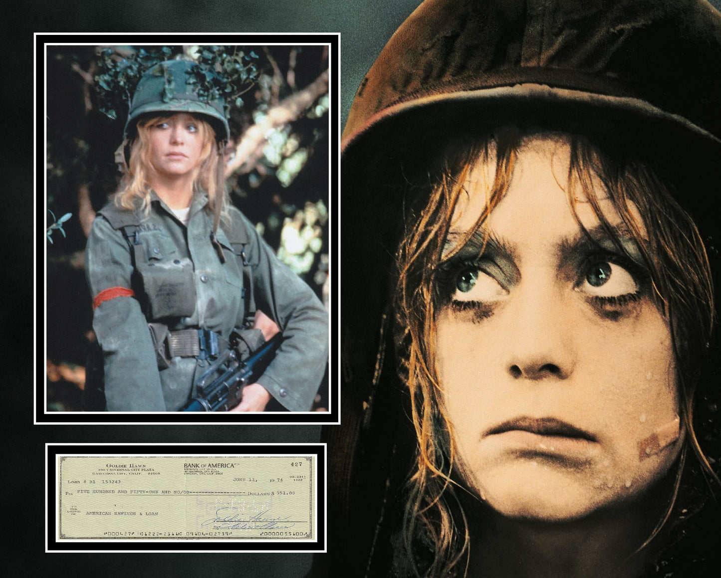 GOLDIE HAWN SIGNED PRIVATE BENJAMIN PHOTO MOUNT