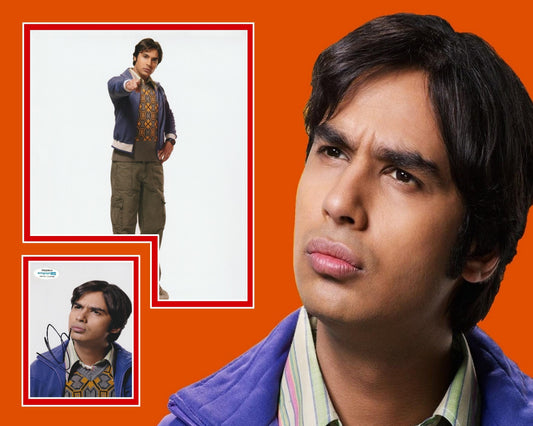 KUNAL NAYYAR SIGNED THE BIG BANG THEORY PHOTO MOUNT ALSO ACOA