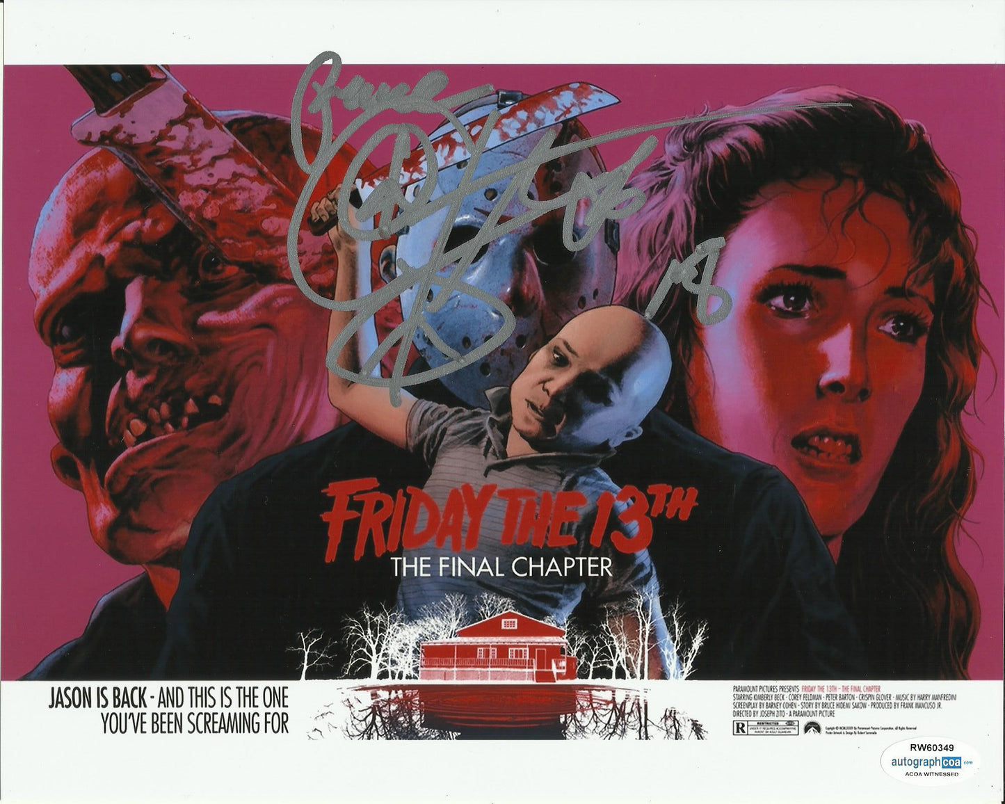 COREY FELDMAN SIGNED FRIDAY THE 13TH 8X10 PHOTO (1) ACOA