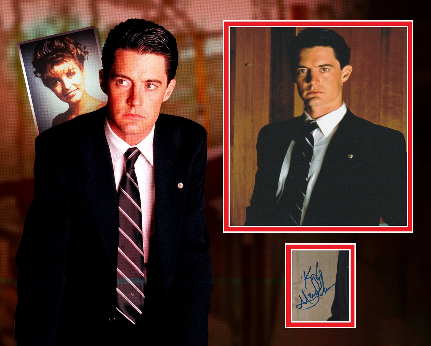 KYLE MACLACHLAN SIGNED TWIN PEAKS PHOTO MOUNT