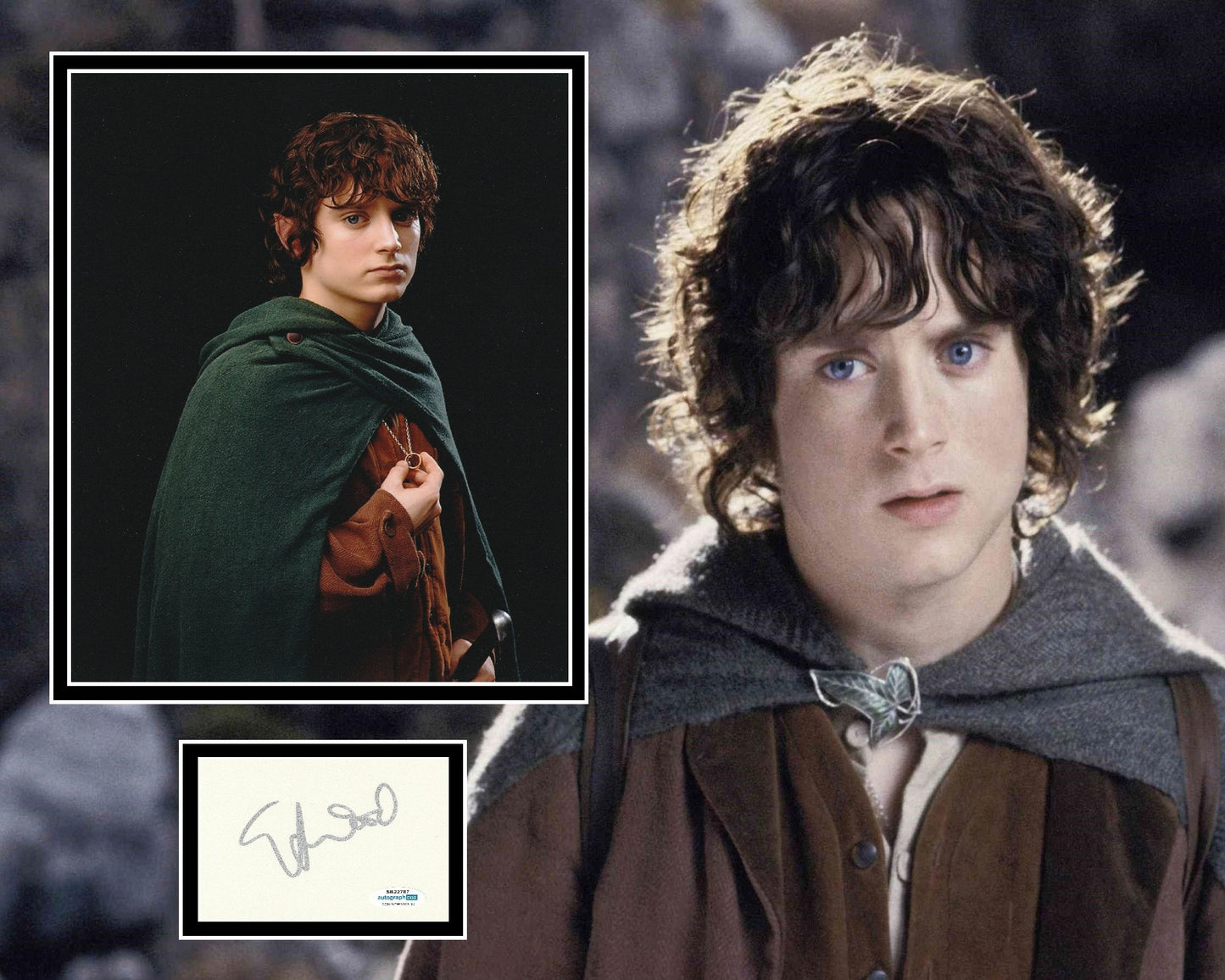 ELIJAH WOOD SIGNED THE LORD OF THE RINGS PHOTO MOUNT ALSO ACOA