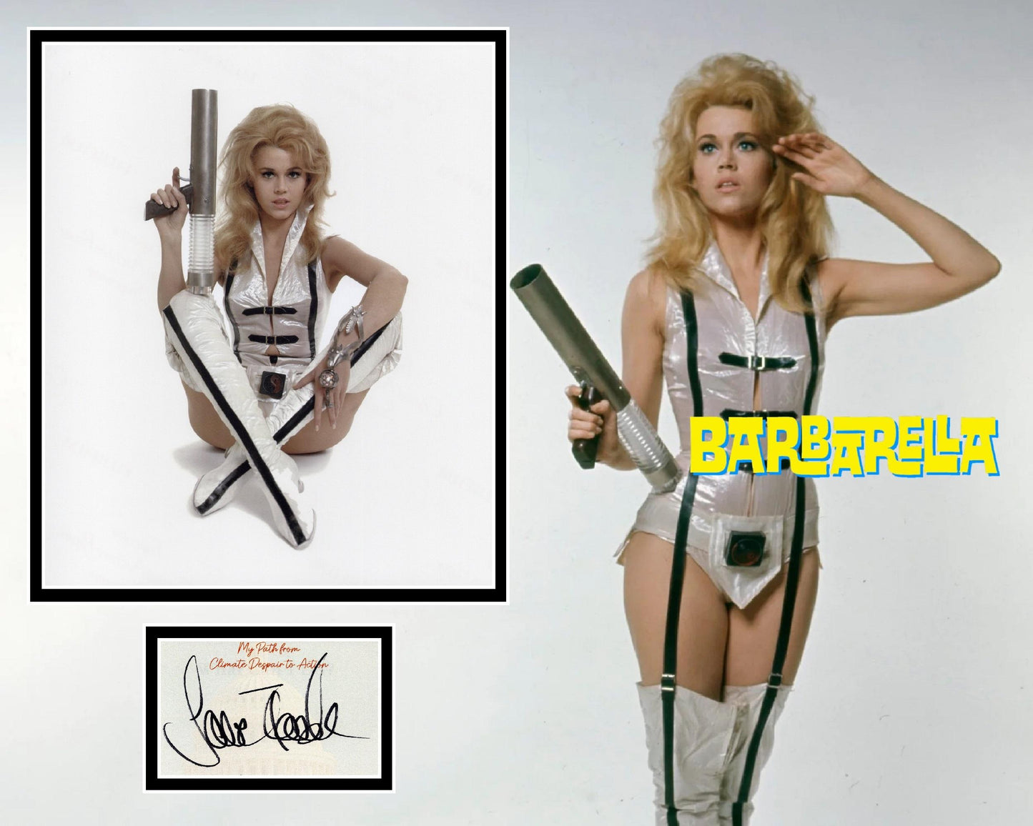 JANE FONDA SIGNED BARBARELLA PHOTO MOUNT (2)