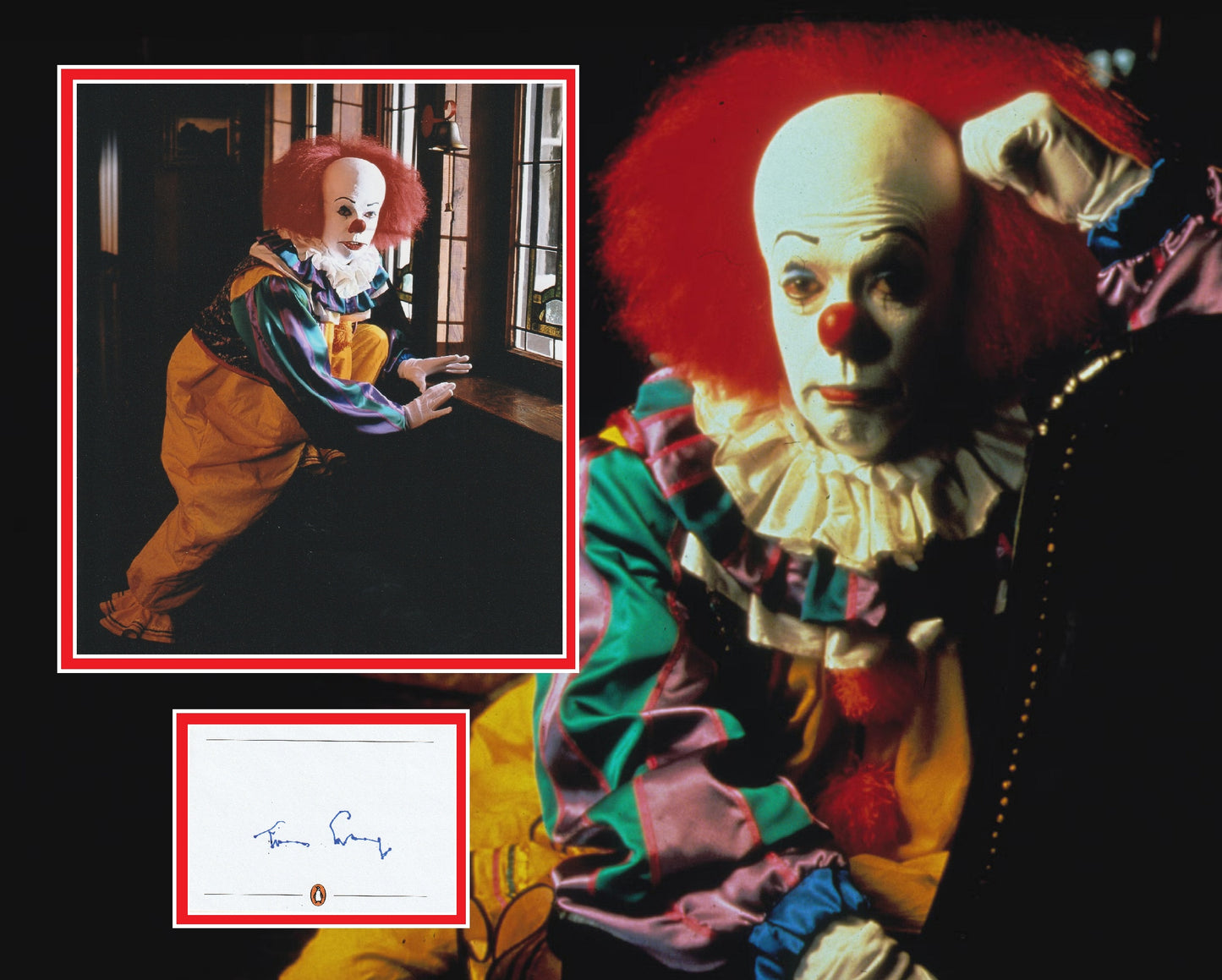 TIM CURRY SIGNED IT PENNYWISE PHOTO MOUNT