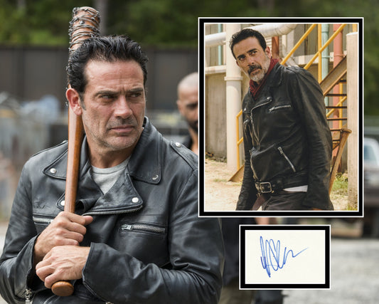 JEFFREY DEAN MORGAN SIGNED THE WALKING DEAD PHOTO MOUNT