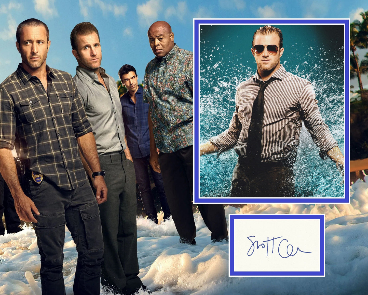 SCOTT CAAN SIGNED HAWAII FIVE-O PHOTO MOUNT