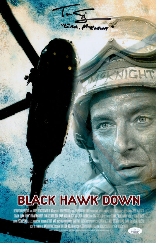 TOM SIZEMORE SIGNED BLACK HAWK DOWN 17X11 PHOTO ALSO JSA