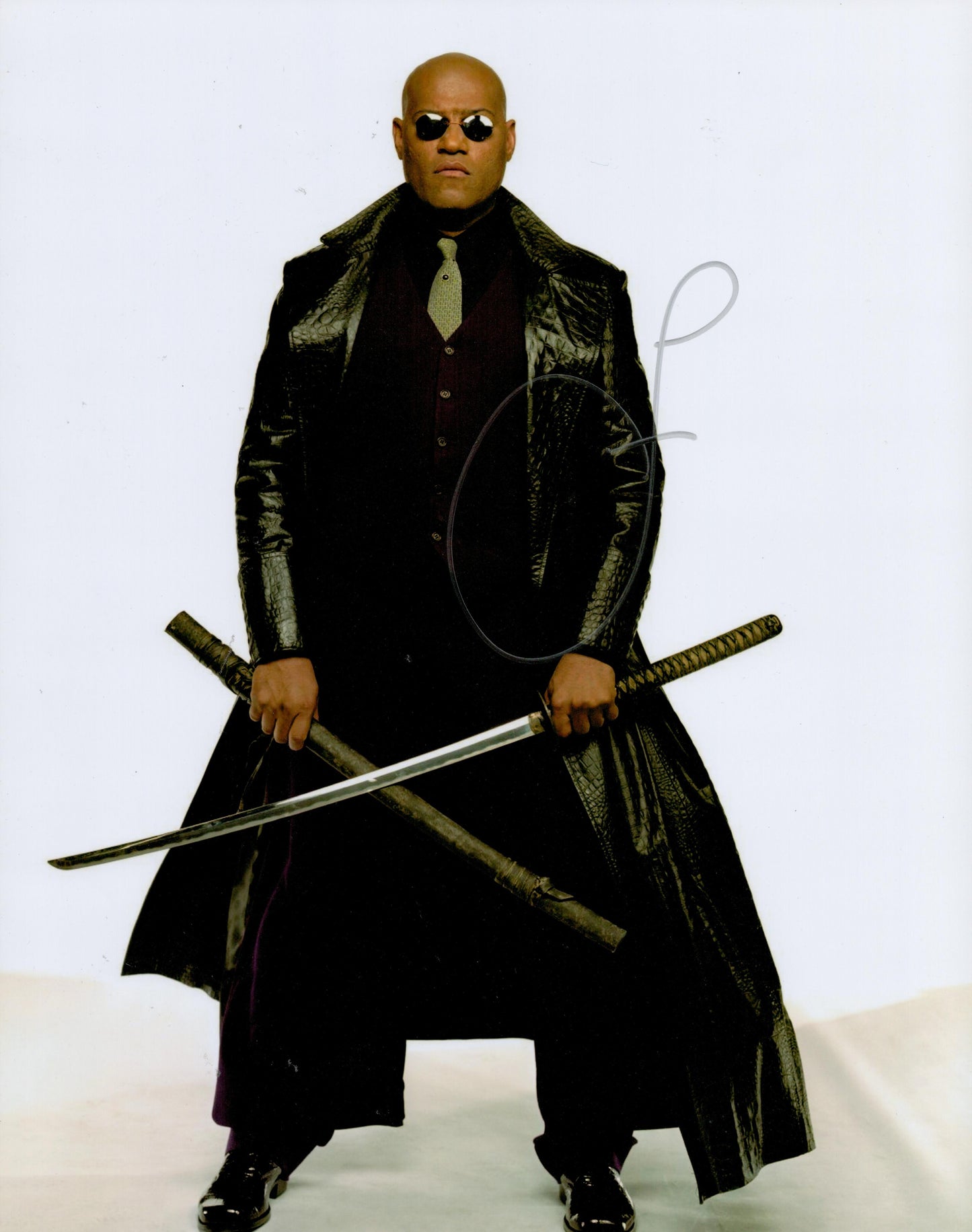 LAURENCE FISHBURNE SIGNED THE MATRIX 14X11 PHOTO (1)
