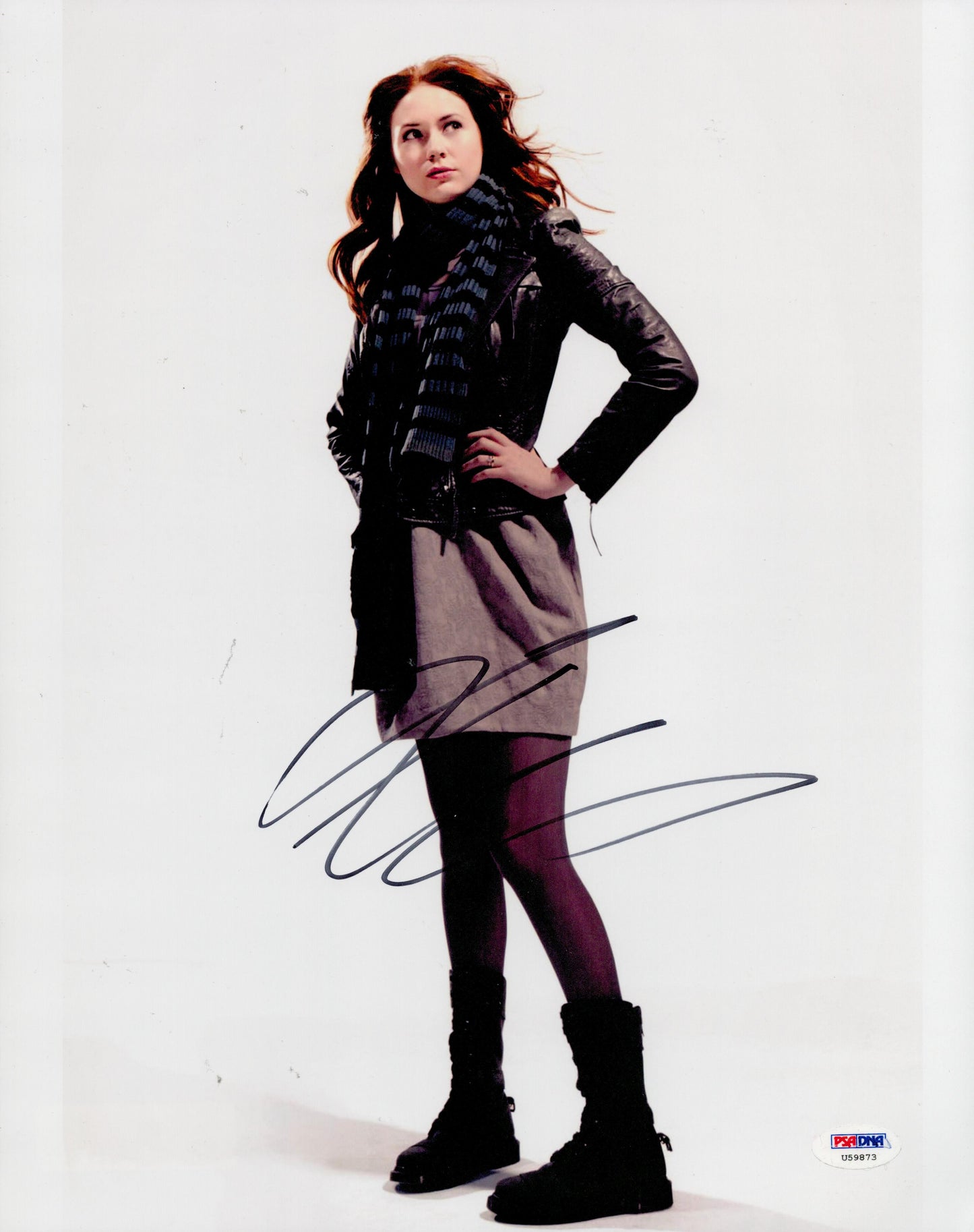 KAREN GILLAN SIGNED 14X11 PHOTO DR WHO ALSO PSA