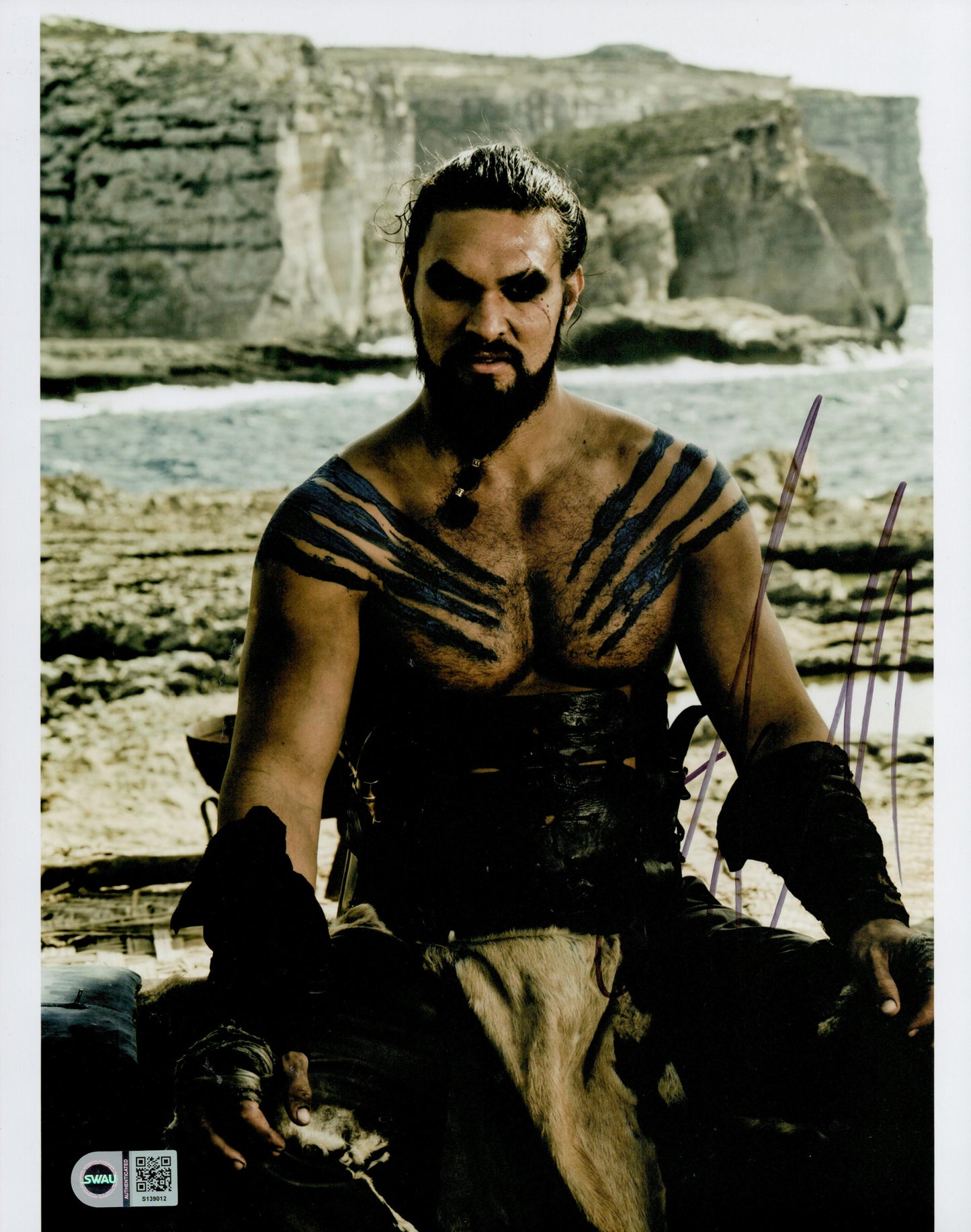JASON MOMOA SIGNED GAME OF THRONES 14X11 PHOTO (1) ALSO SWAU