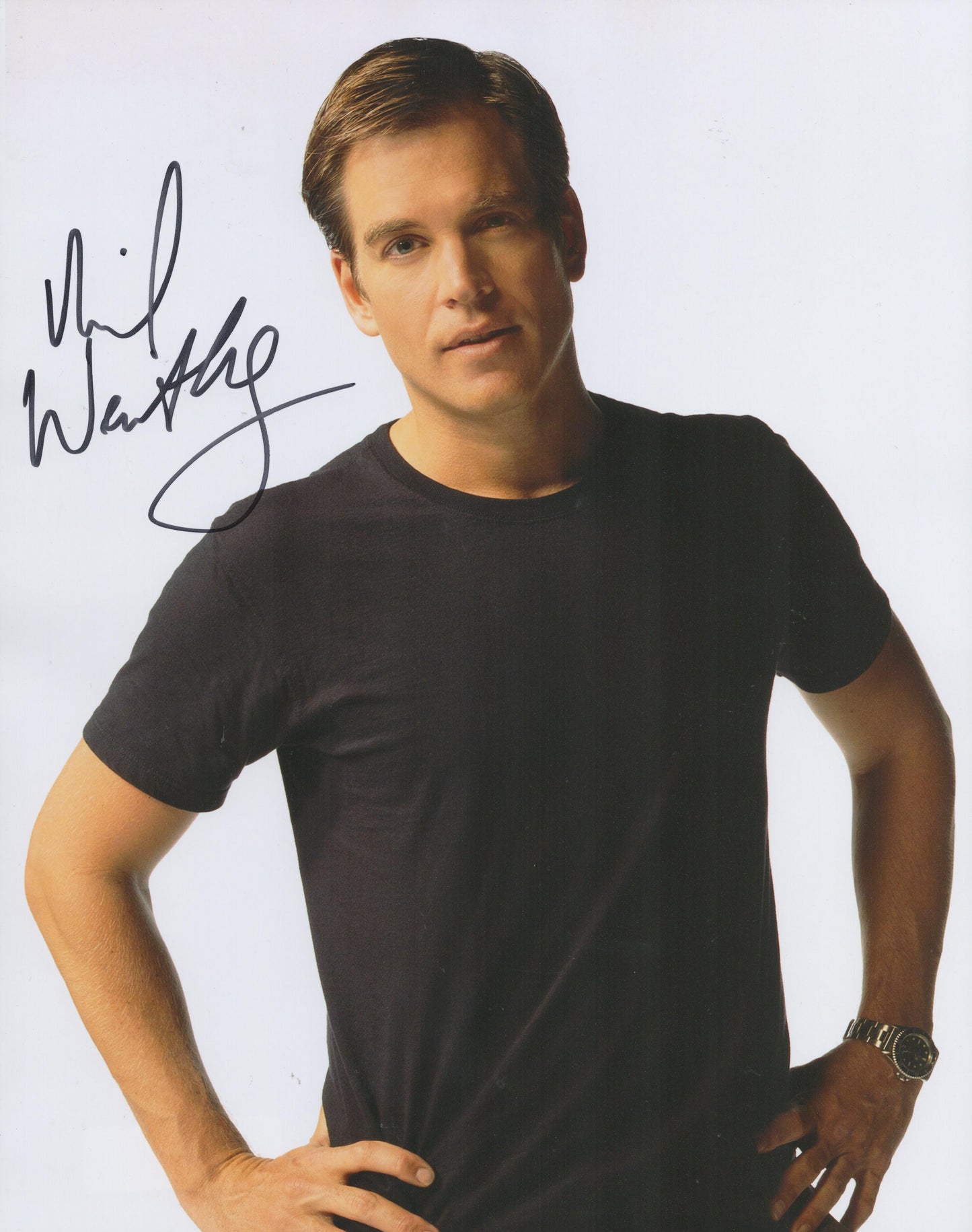MICHAEL WEATHERLY SIGNED NCIS 14X11 PHOTO