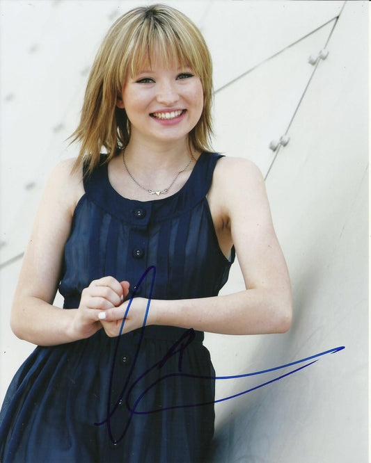 EMILY BROWNING SIGNED SEXY 10X8 PHOTO