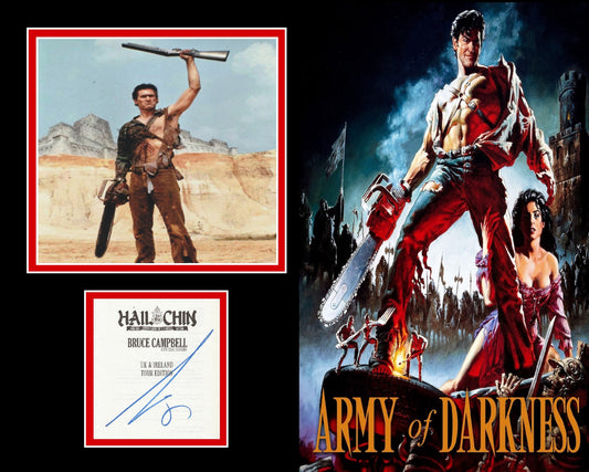 BRUCE CAMPBELL SIGNED THE EVIL DEAD PHOTO MOUNT