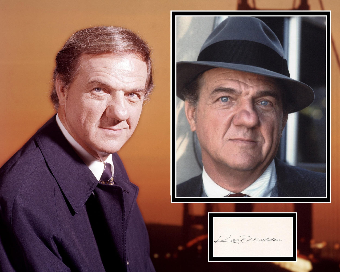 KARL MALDEN SIGNED STREETS OF SAN FRANCISCO PHOTO MOUNT