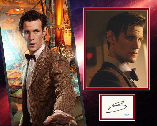 MATT SMITH SIGNED DR WHO PHOTO MOUNT ALSO ACOA