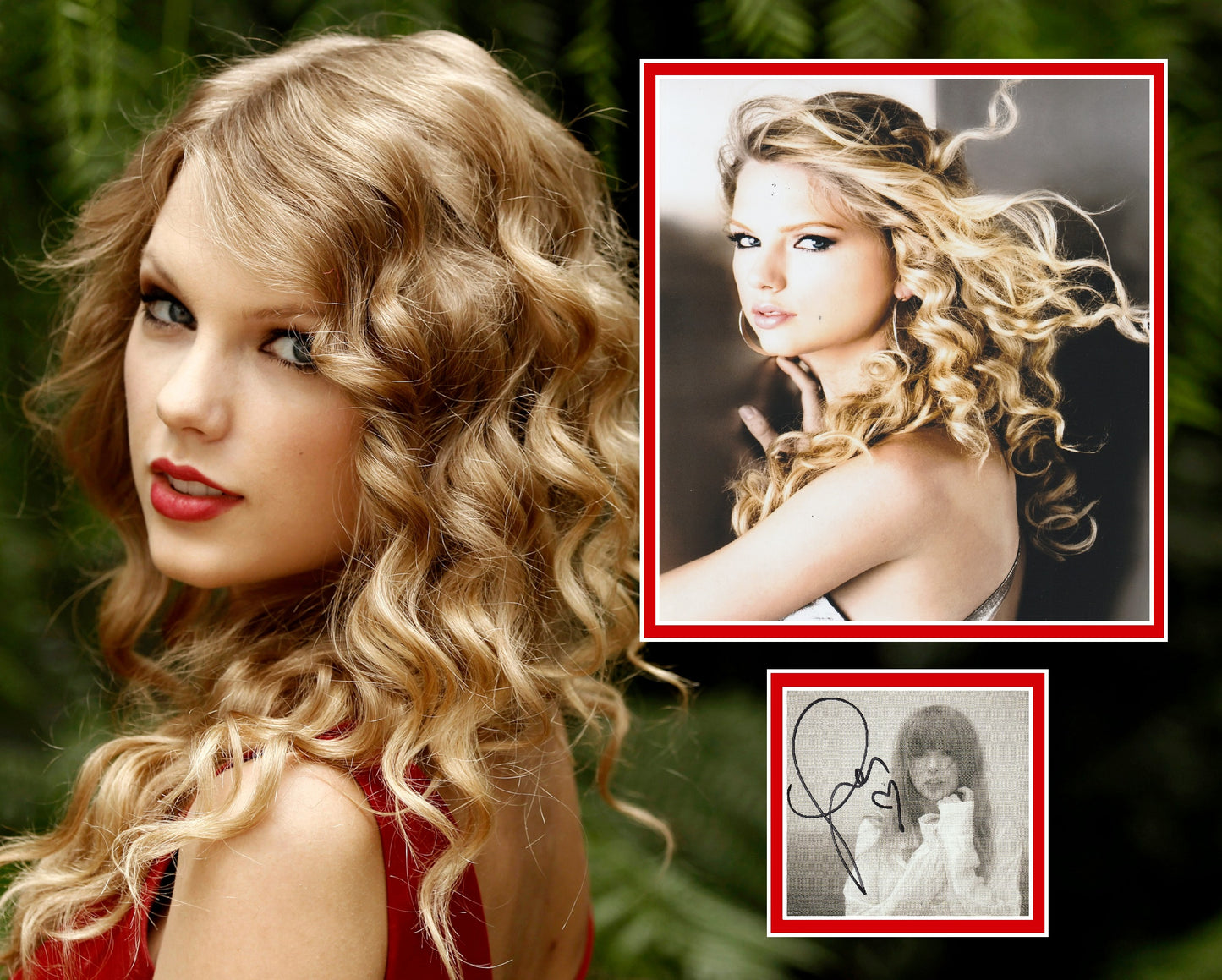 TAYLOR SWIFT SIGNED PHOTO MOUNT (2)