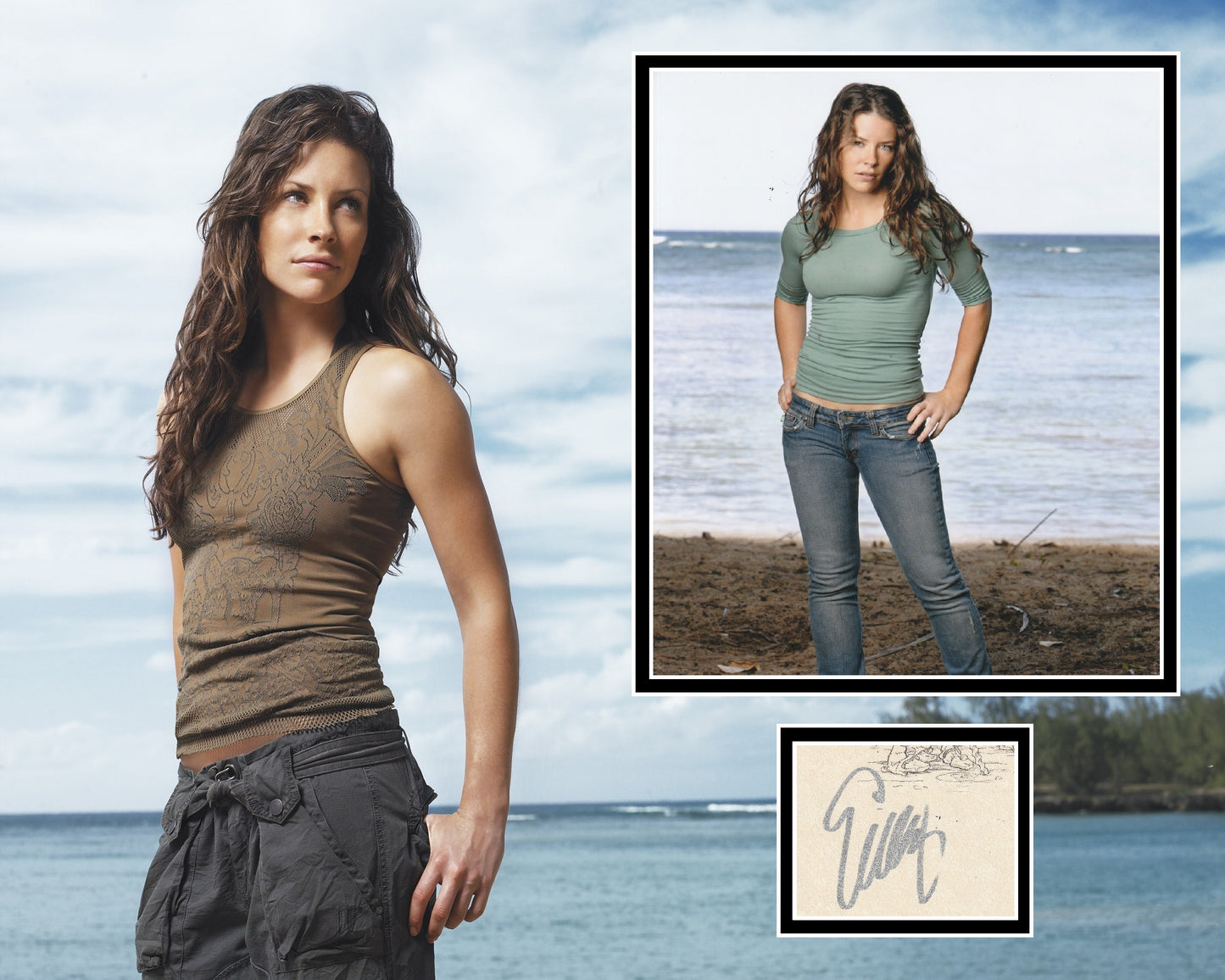 EVANGELINE LILLY SIGNED LOST PHOTO MOUNT