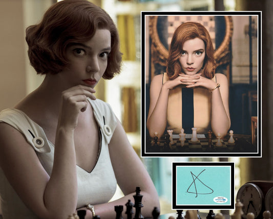 ANYA TAYLOR-JOY SIGNED THE QUEEN'S GAMBIT PHOTO MOUNT ALSO ACOA