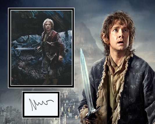 MARTIN FREEMAN SIGNED THE HOBBIT PHOTO MOUNT