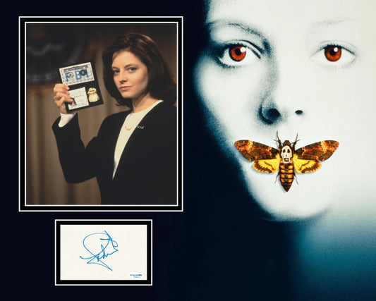 JODIE FOSTER SIGNED SILENCE OF THE LAMBS PHOTO MOUNT ALSO ACOA