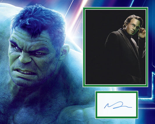 MARK RUFFALO SIGNED THE AVENGERS PHOTO MOUNT