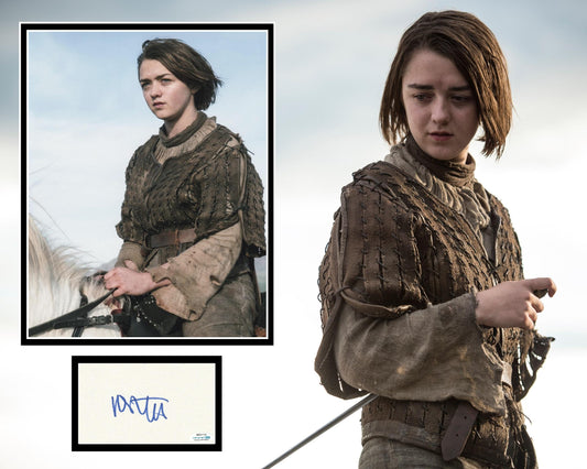 MAISIE WILLIAMS SIGNED GAME OF THRONES PHOTO MOUNT ALSO ACOA