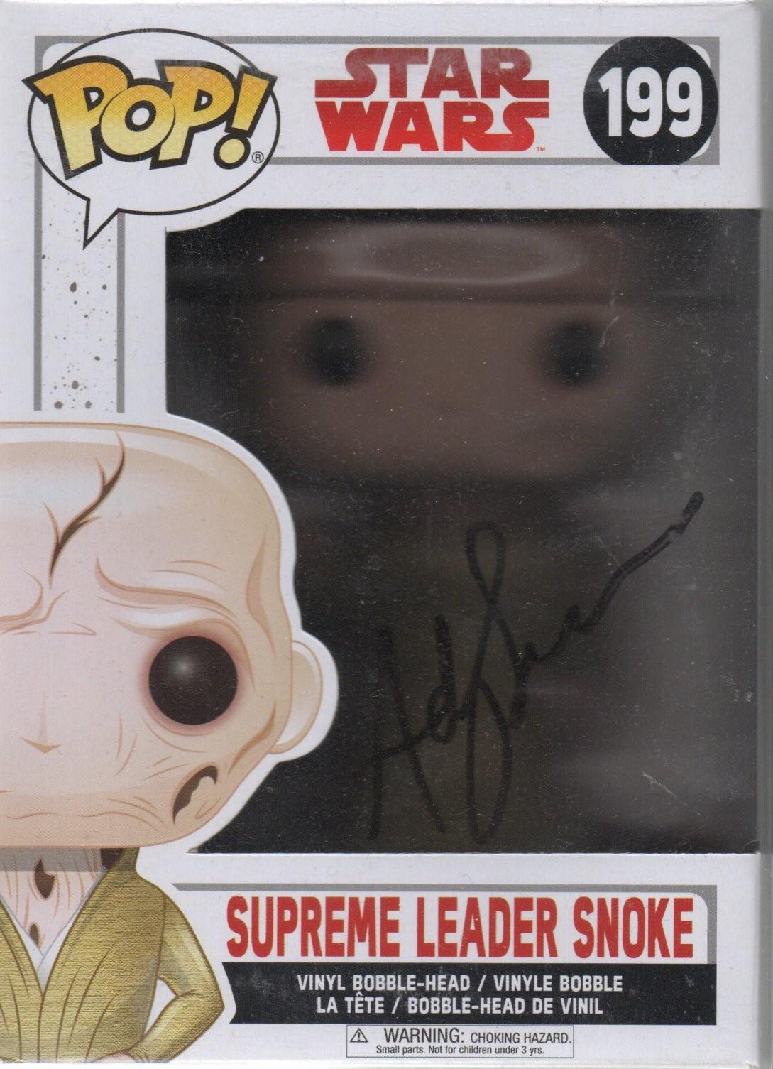 ANDY SERKIS SIGNED SNOKE STAR WARS FUNKO POP ALSO BECKETT BAS