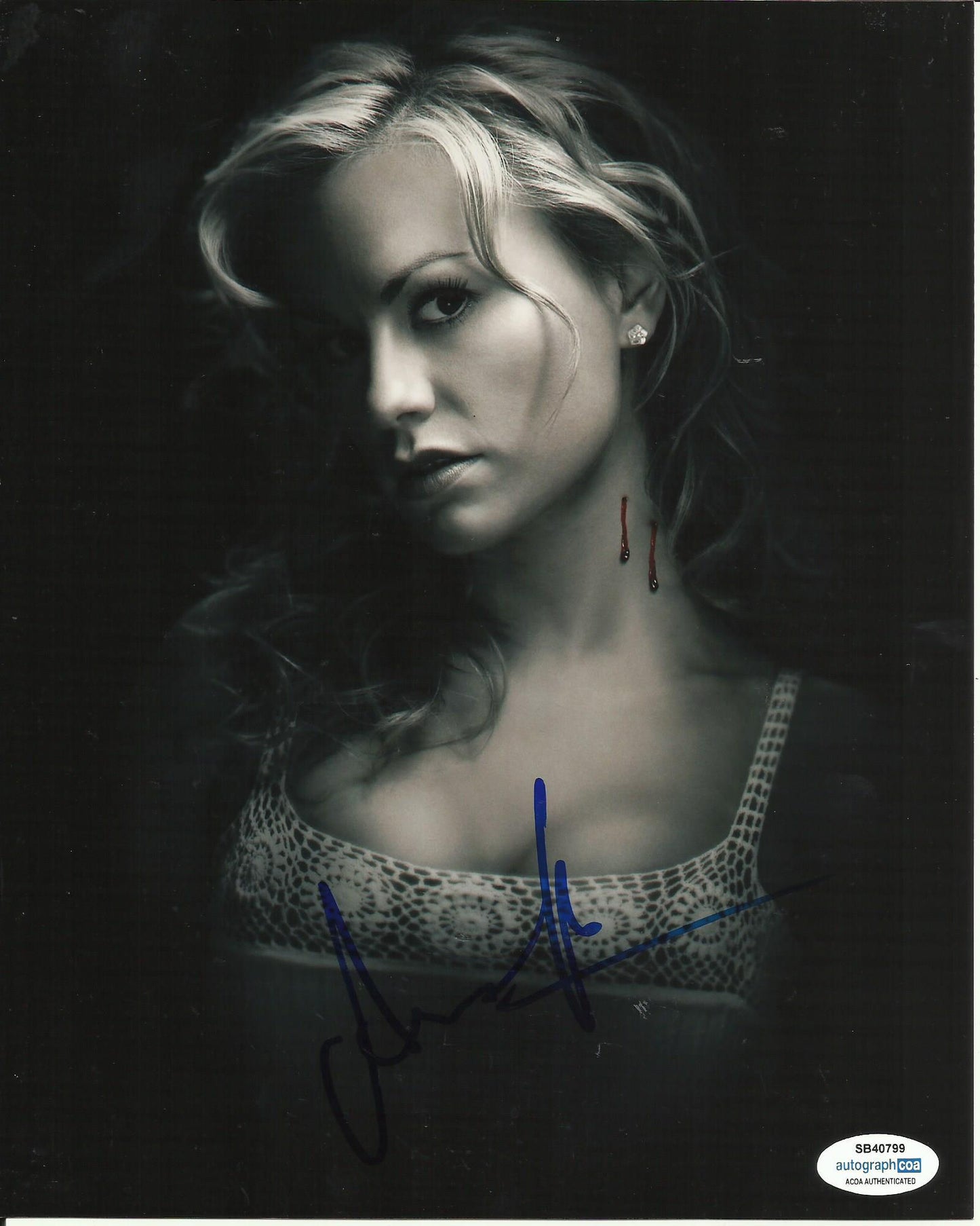 ANNA PAQUIN SIGNED SEXY TRUE BLOOD 10X8 PHOTO (2) ALSO ACOA CERTIFIED