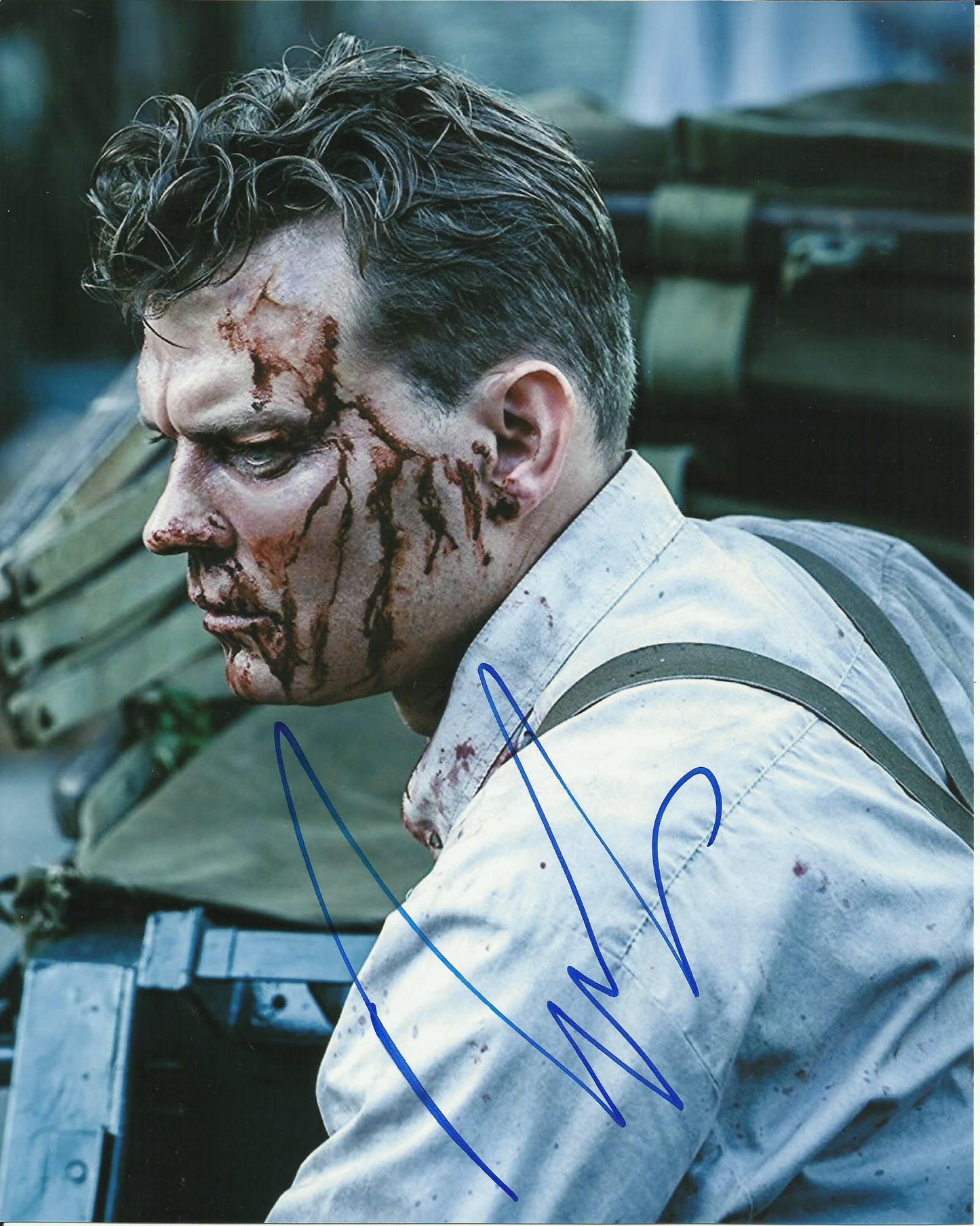 PILOU ASBAEK SIGNED OVERLORD 8X10 PHOTO