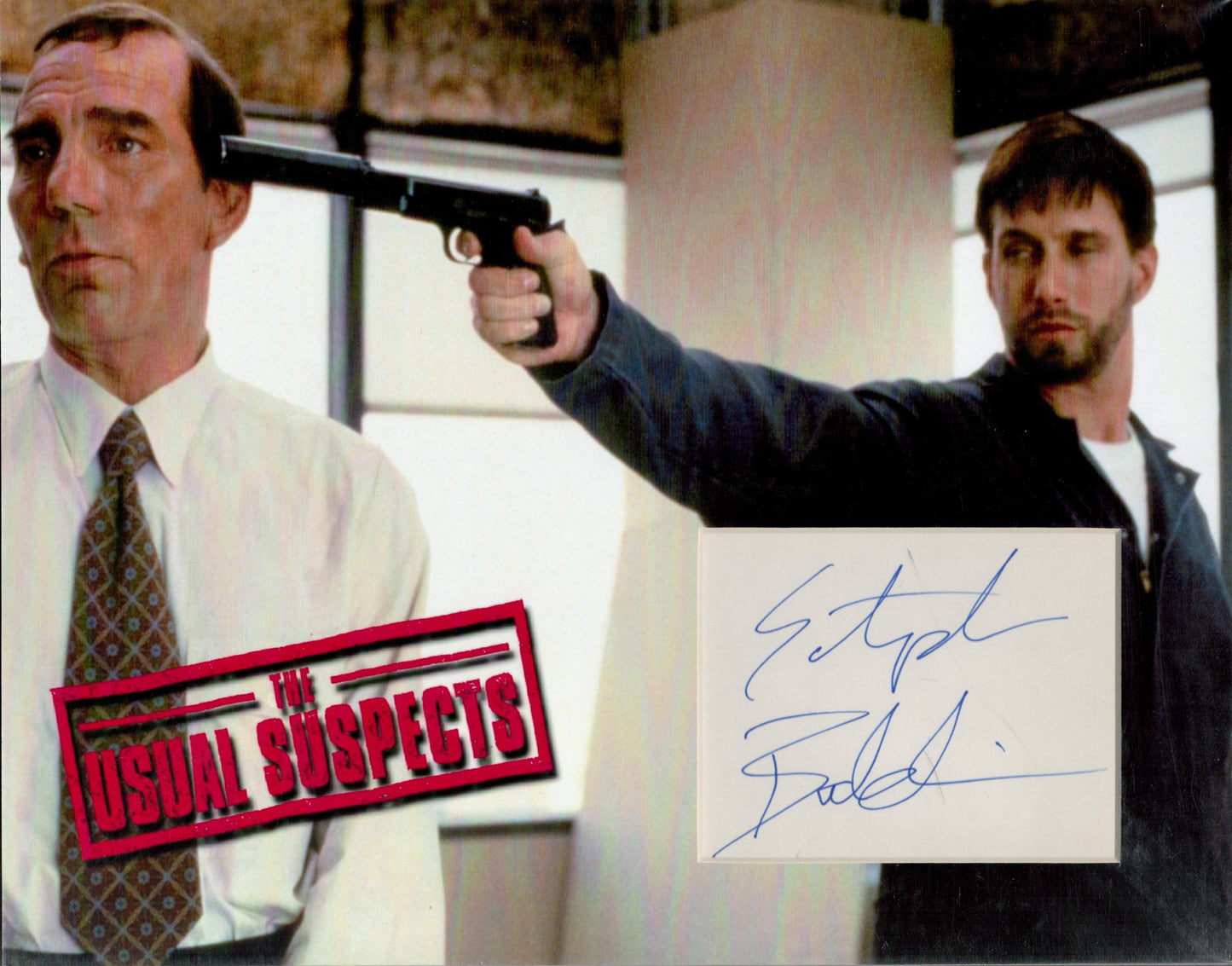 STEPHEN BALDWIN SIGNED 14X11 THE USUAL SUSPECTS PHOTO MOUNT (1)