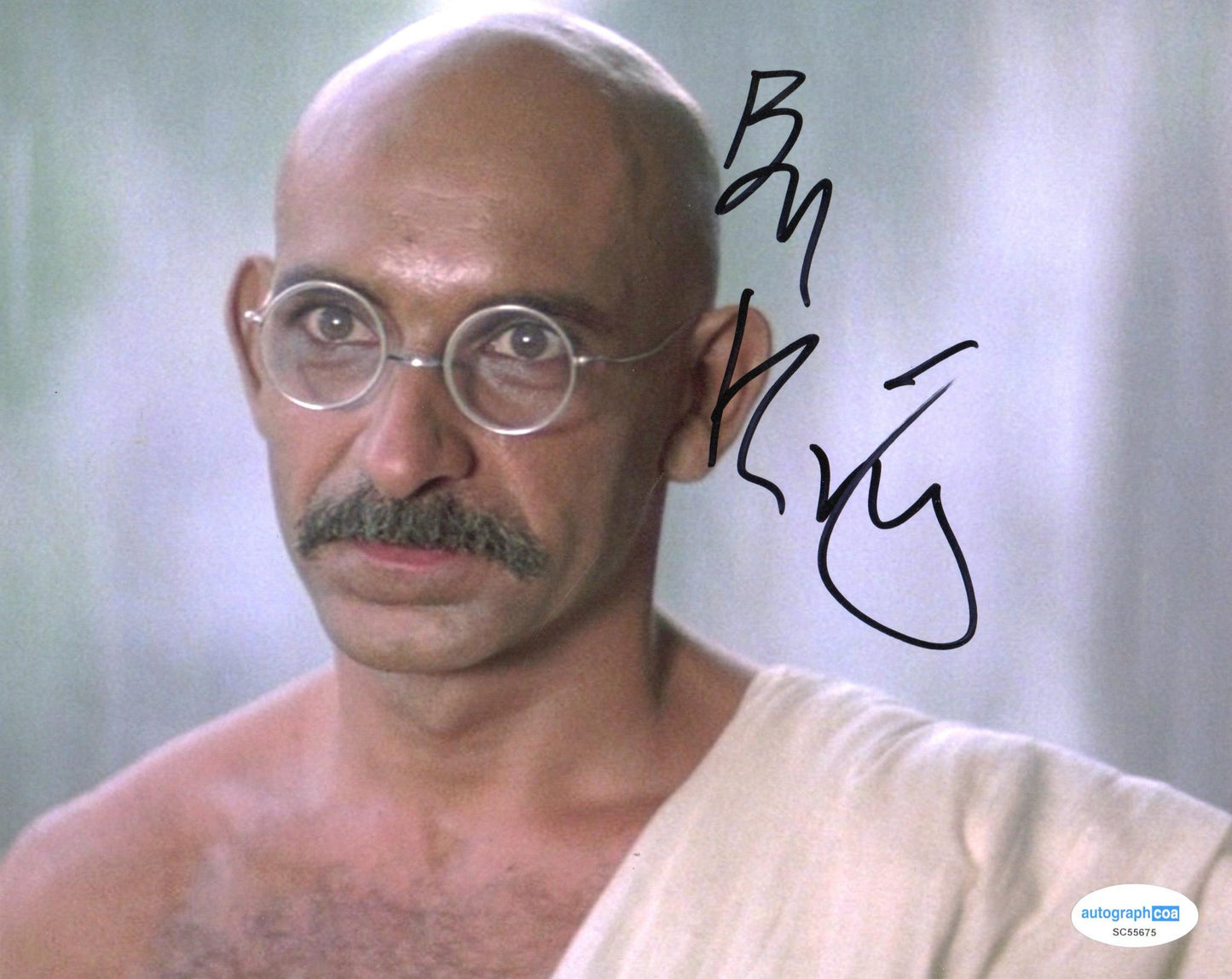 BEN KINGSLEY SIGNED GANDHI 8X10 PHOTO (3) ALSO ACOA