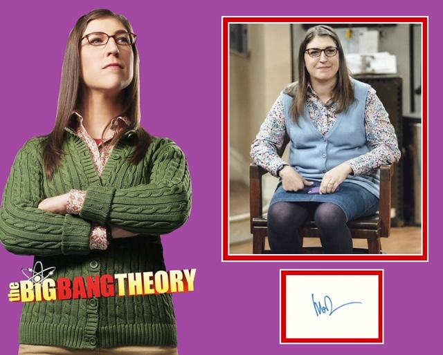 MAYIM BIALIK SIGNED THE BIG BANG THEORY PHOTO MOUNT UACC REG 242