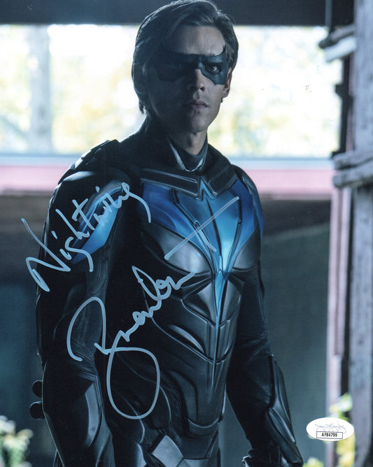 BRENTON THWAITES SIGNED TITANS 8X10 PHOTO (11) ALSO JSA AND CHARACTER