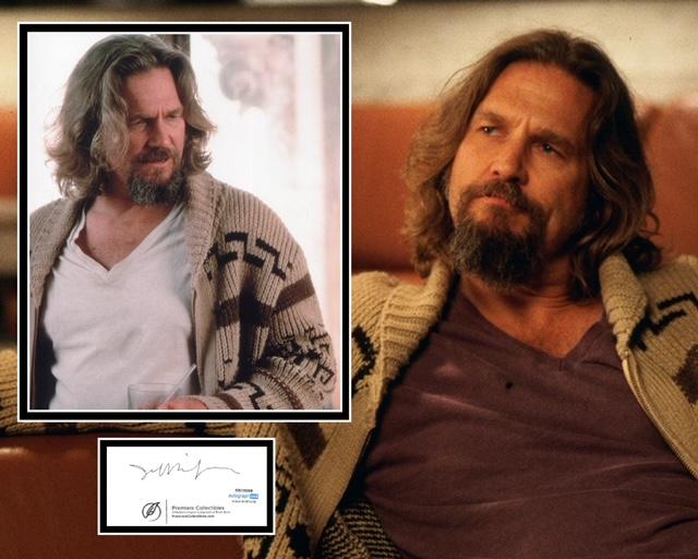 JEFF BRIDGES SIGNED THE BIG LEBOWSKI PHOTO MOUNT ALSO ACOA