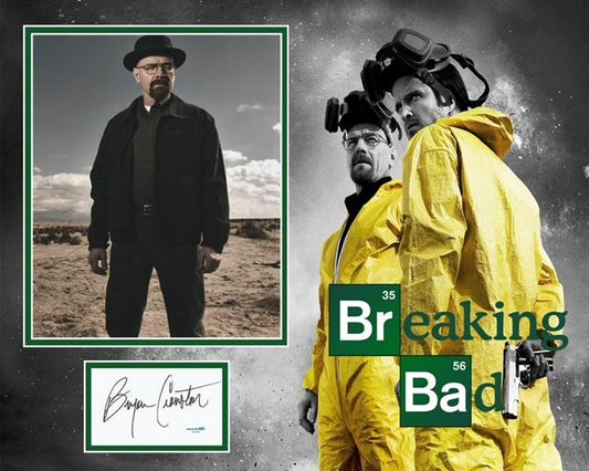 BRYAN CRANSTON SIGNED BREAKING BAD PHOTO MOUNT ALSO ACOA