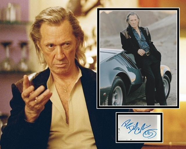 DAVID CARRADINE SIGNED KILL BILL PHOTO MOUNT