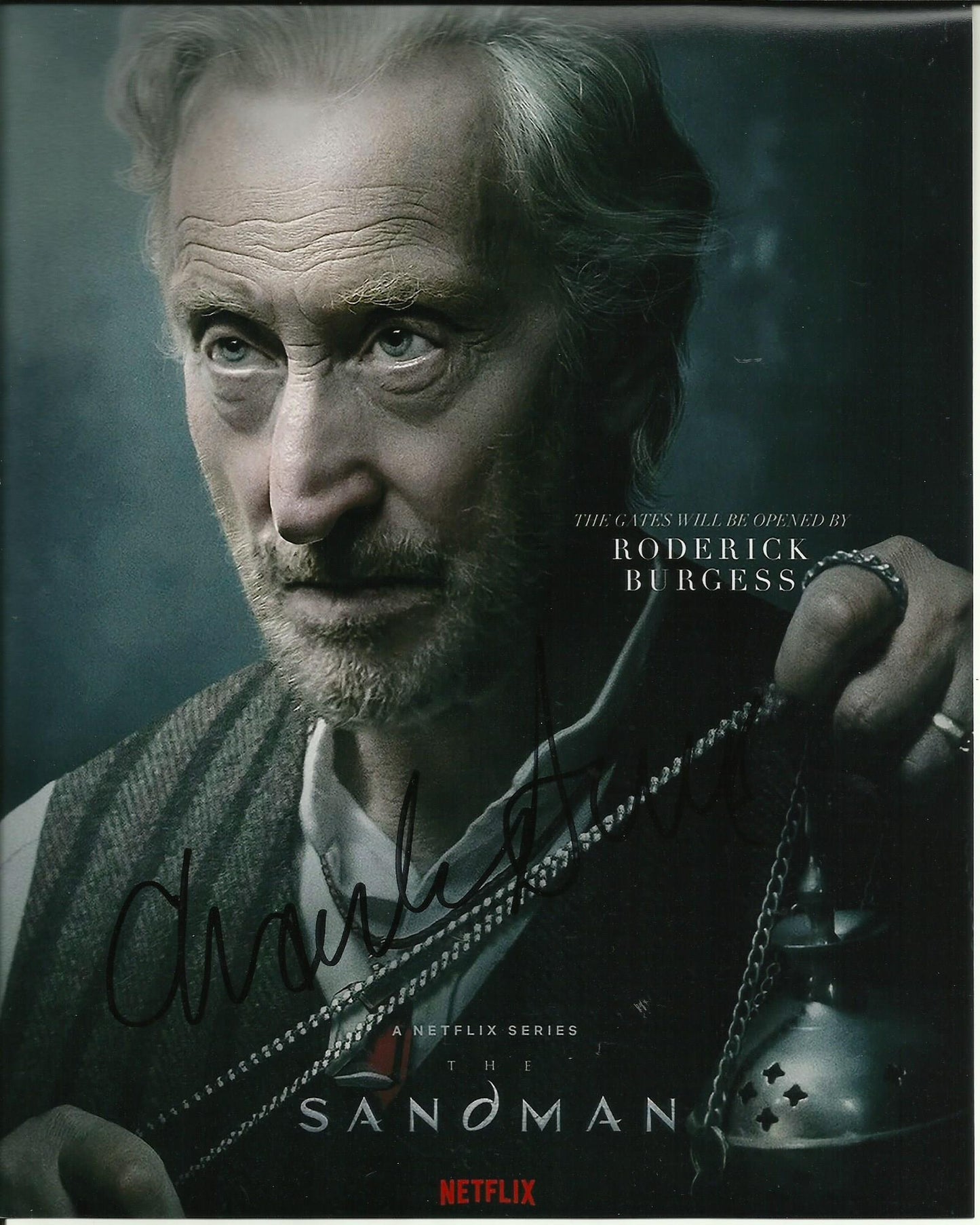 CHARLES DANCE SIGNED SANDMAN 8X10 PHOTO