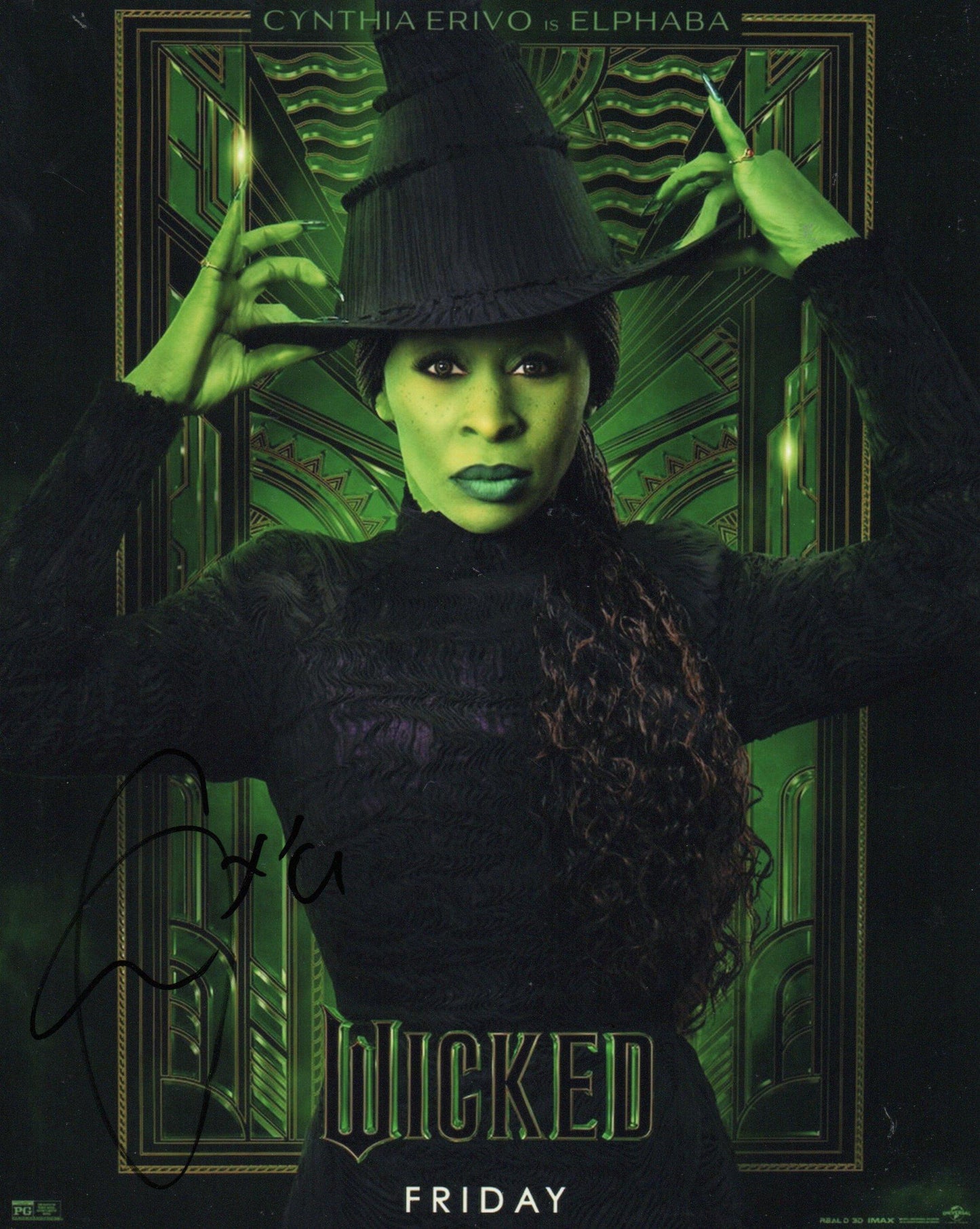 CYNTHIA ERIVO SIGNED WICKED ELPHABA 10X8 PHOTO (4)