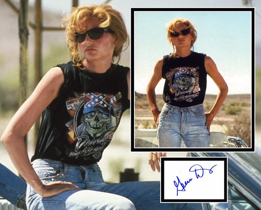 GEENA DAVIS SIGNED THELMA AND LOUISE PHOTO MOUNT UACC REG 242(2)