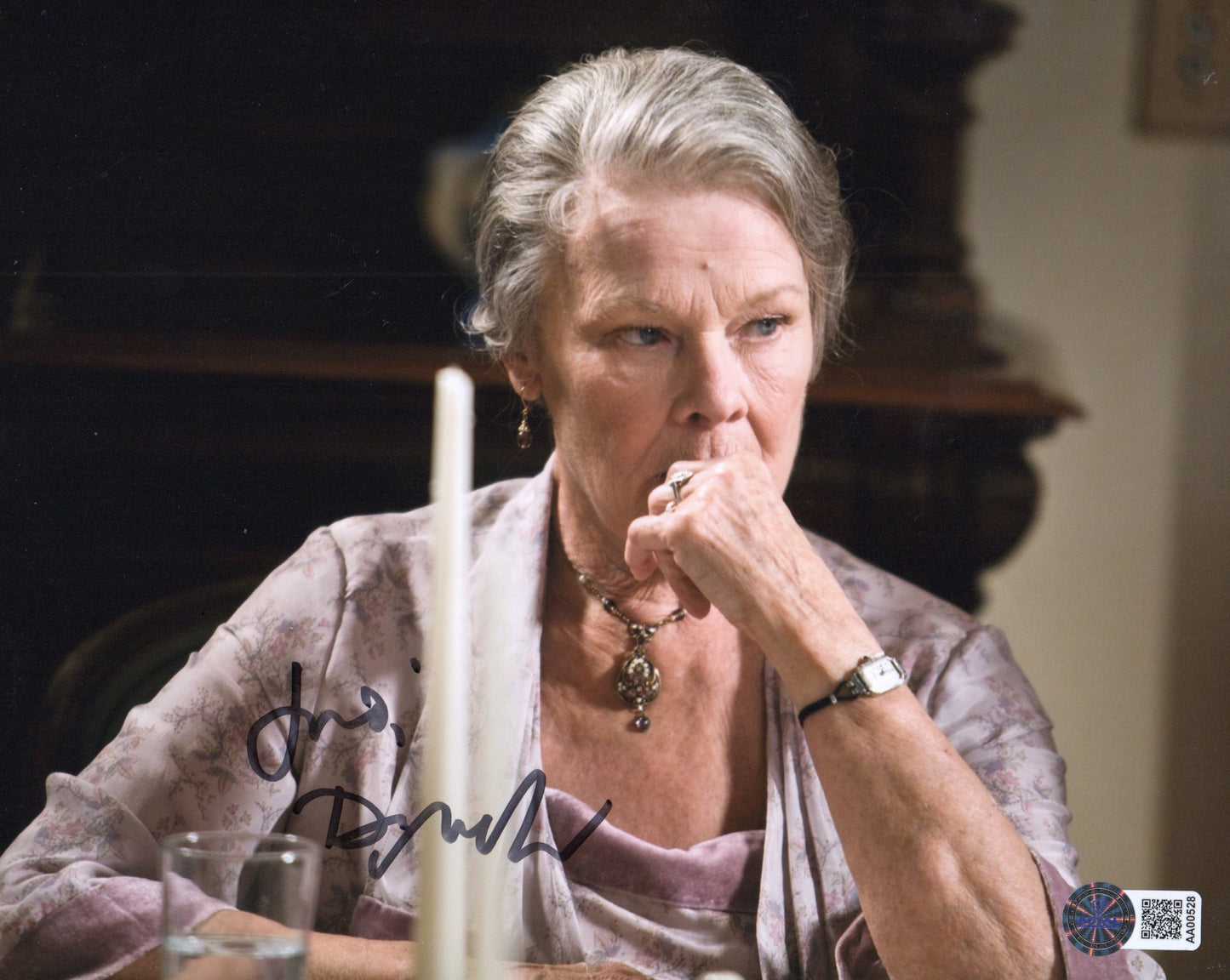 JUDI DENCH SIGNED J EDGAR 10X8 PHOTO ALSO AFTAL AUTHENTICATION