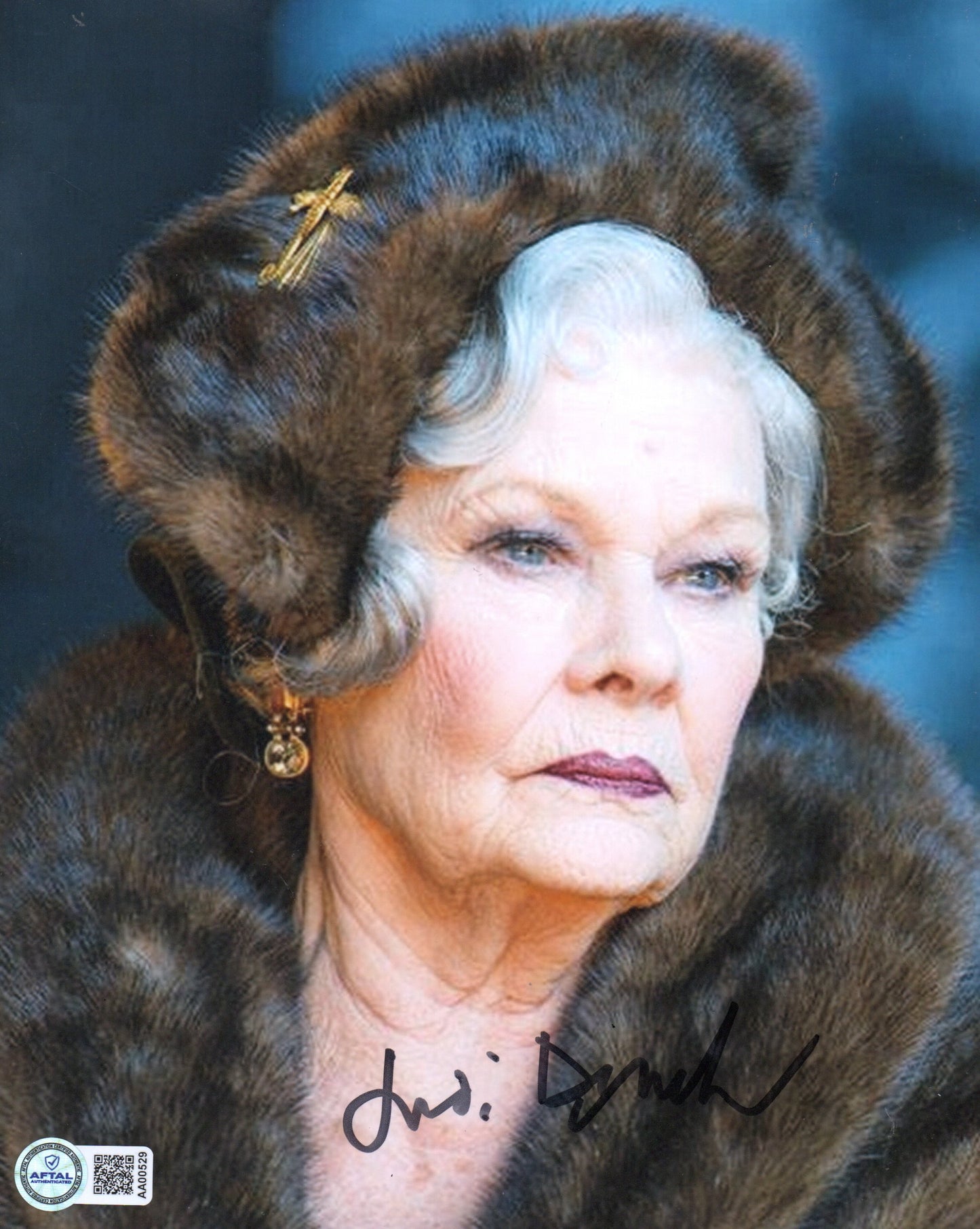 JUDI DENCH SIGNED MURDER ON THE ORIENT EXPRESS 10X8 PHOTO ALSO AFTAL AUTHENTICATION