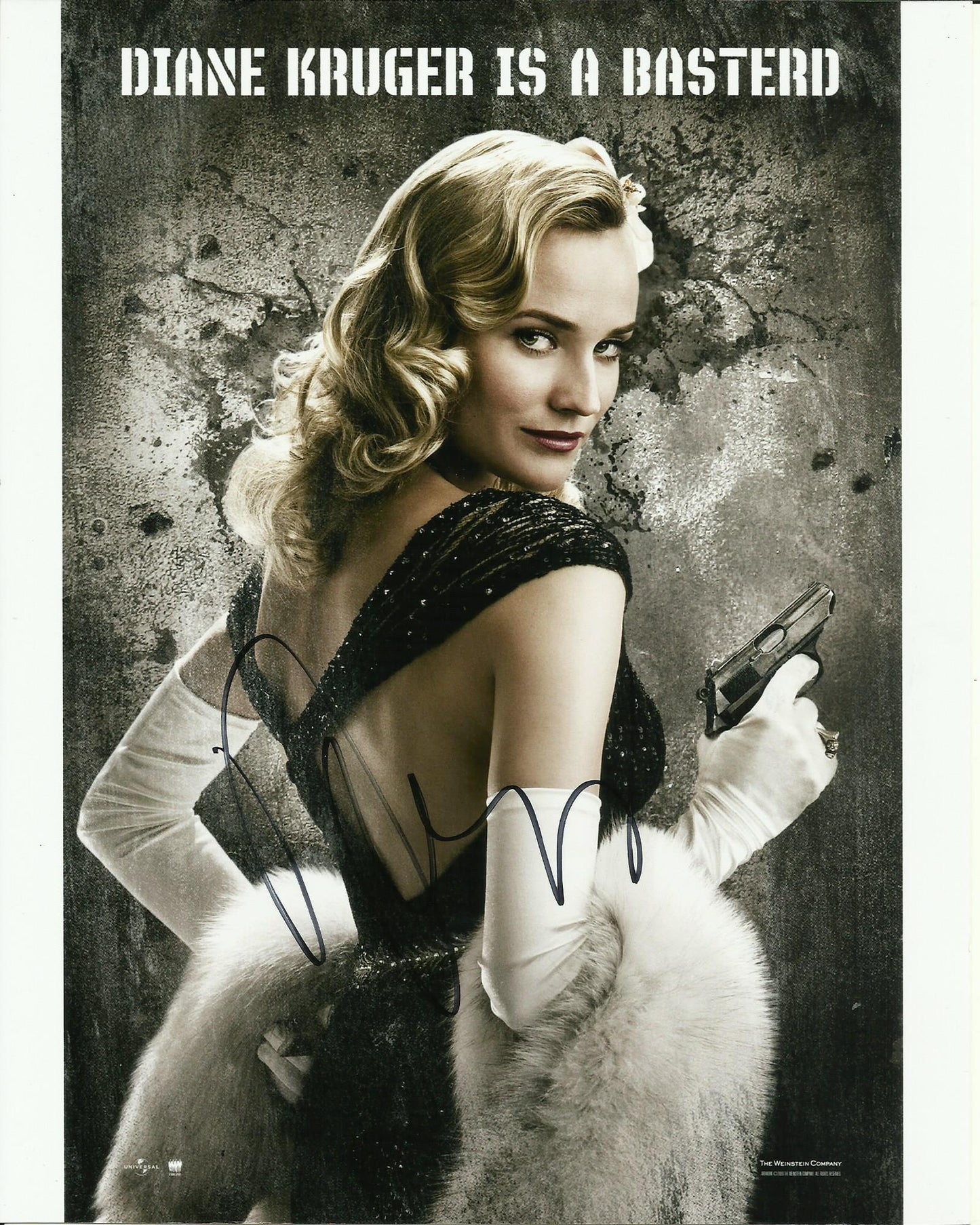 DIANE KRUGER SIGNED INGLORIOUS 10X8 PHOTO (2)