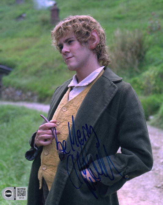 DOMINIC MONAGHAN SIGNED LORD OF THE RINGS 8X10 PHOTO (1) ALSO SWAU