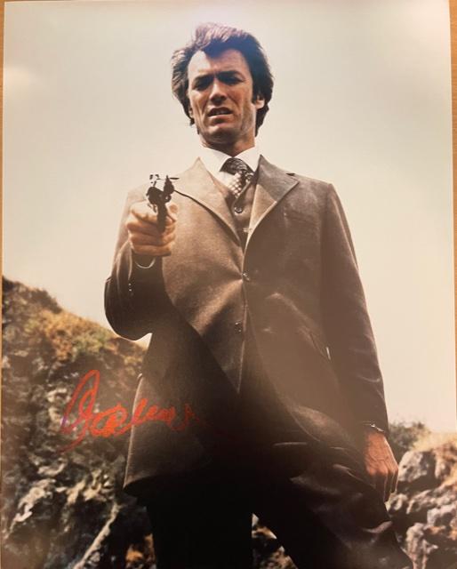 CLINT EASTWOOD SIGNED DIRTY HARRY 14X11 PHOTO (4) ALSO ACOA