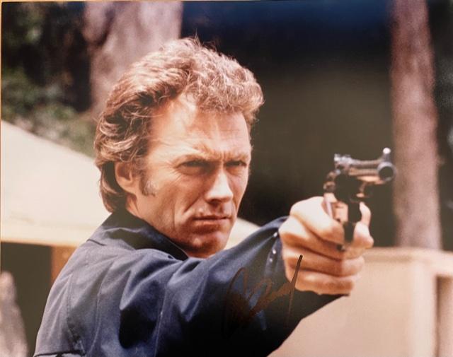 CLINT EASTWOOD SIGNED DIRTY HARRY 14X11 PHOTO (5) ALSO ACOA