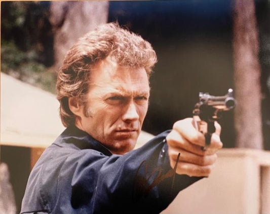 CLINT EASTWOOD SIGNED DIRTY HARRY 14X11 PHOTO (5) ALSO ACOA