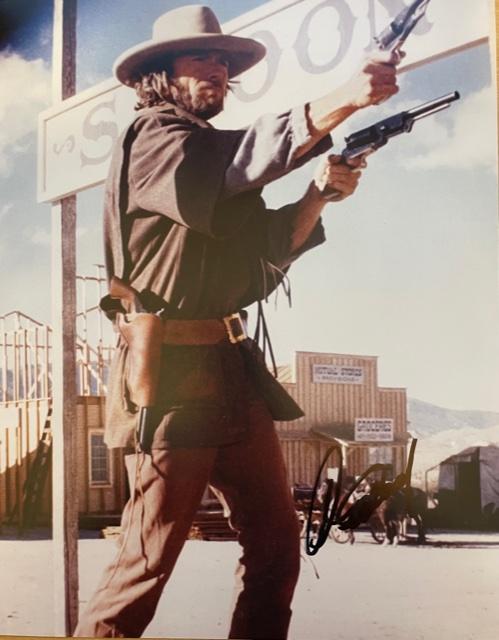 CLINT EASTWOOD SIGNED WESTERN 14X11 PHOTO (3) ALSO ACOA