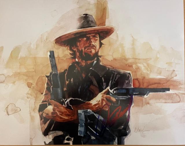 CLINT EASTWOOD SIGNED WESTERN 14X11 PHOTO (4) ALSO ACOA