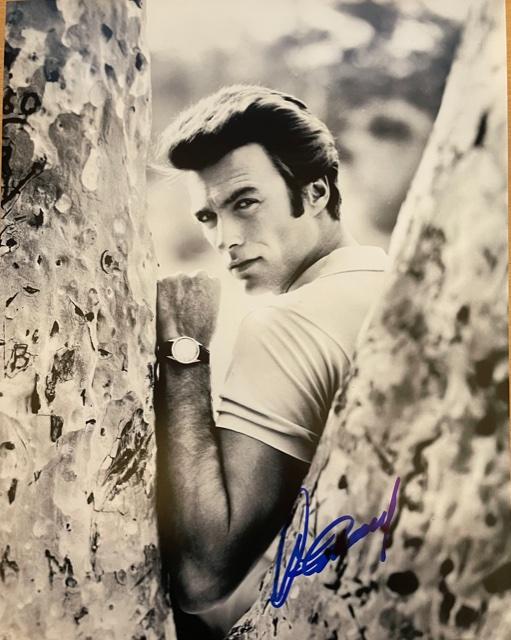 CLINT EASTWOOD SIGNED YOUNG 14X11 PHOTO (1) ALSO ACOA