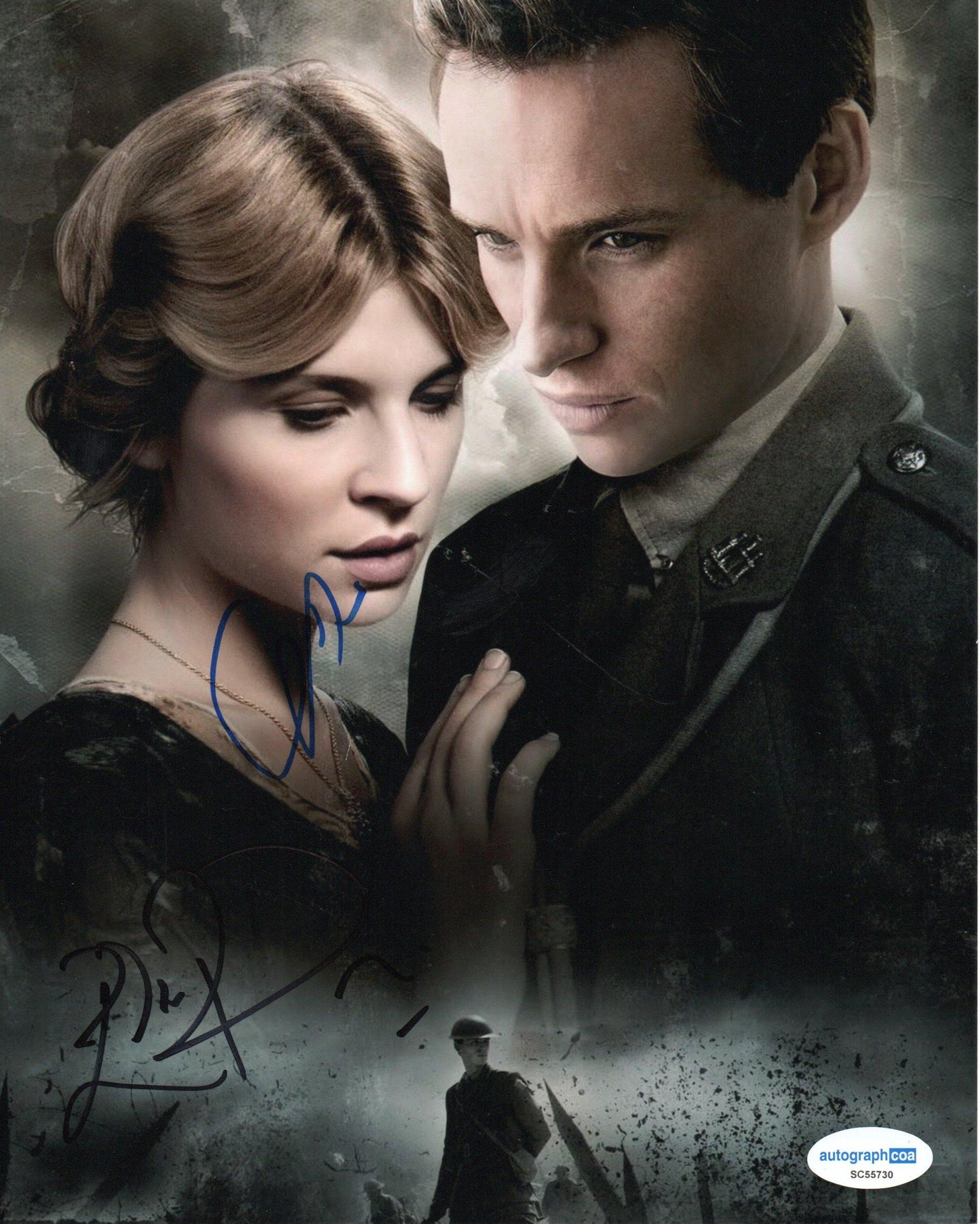 EDDIE REDMAYNE AND CLEMENCE POESY SIGNED 8X10 PHOTO (1) ALSO ACOA